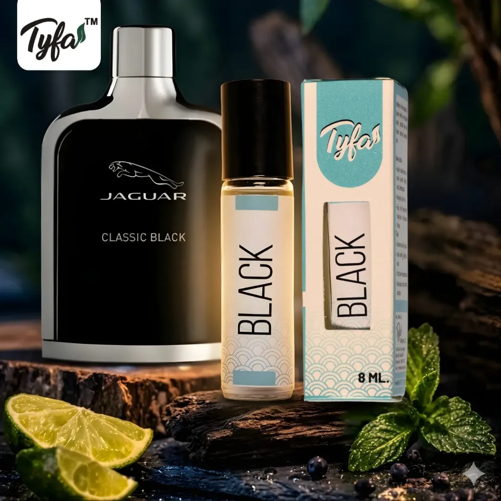 Tyfa Black Attar Roll-on | Inspired Classic Black J@guar | Bold | Luxurious | Slightly dangerous | 8ml