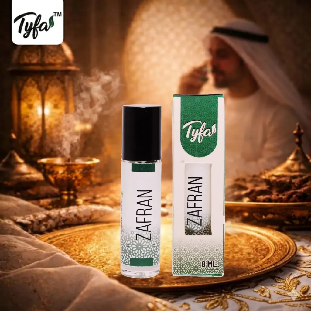 Tyfa Zafran Attar Roll-on | Classic Arabian Mukhallat | Rich | Layered | Unforgettable | 8ml