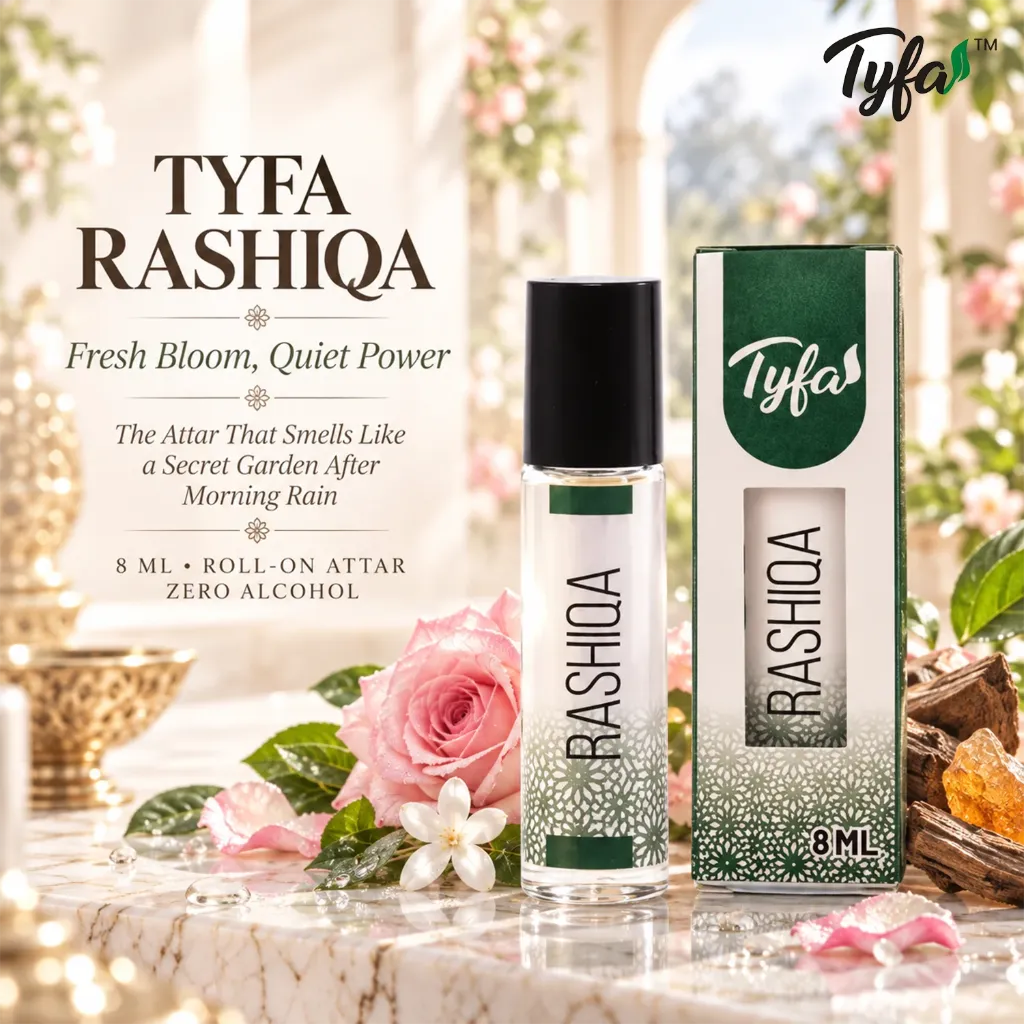 Tyfa Rashiqa Attar Roll-on | Oriental Fragrance | Graceful | Elegant | Poised | 8ml