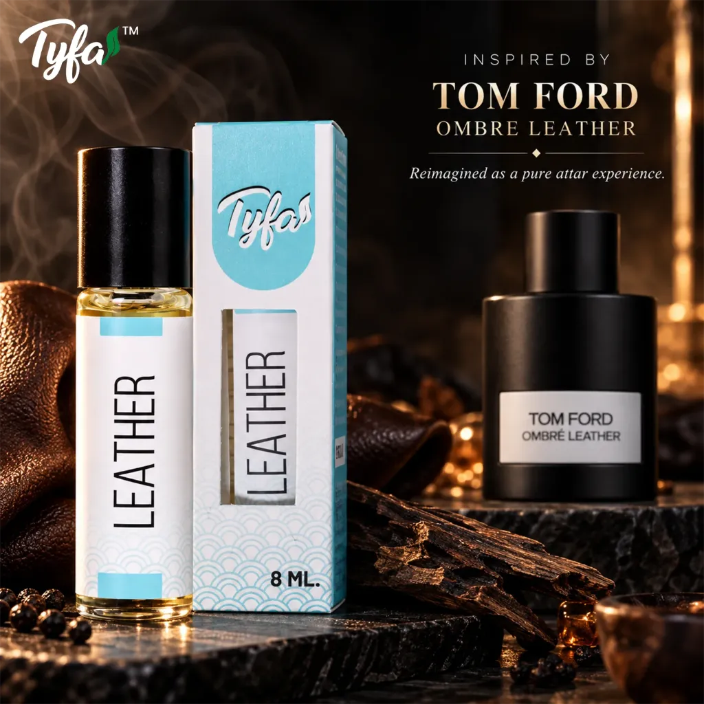 Tyfa Leather Attar Roll-On | Inspired By Omb®e Leather Smoky | Smouldering | Soulful | 8ml