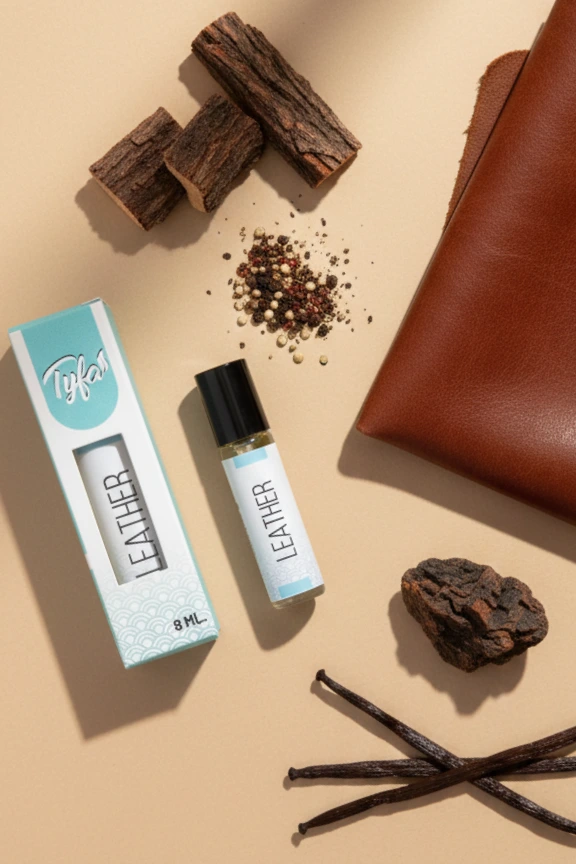 Tyfa Leather Attar Roll-On | Inspired By Ombre Leather Smoky | Smouldering | Soulful | 8ml