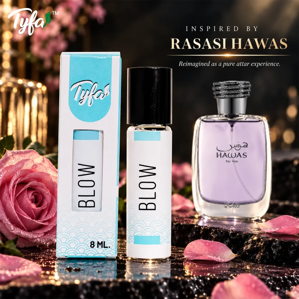 Tyfa Blow Attar Roll-on | Inspired By R@sasi Haw@s | Sweet Whirlwind | seduction | Soft | 8ml
